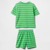 Frottee-Outfit-Set mit strukturierten Streifen für Babys und Kleinkinder Frottee-Outfit-Set mit strukturierten Streifen für Babys und Kleinkinder