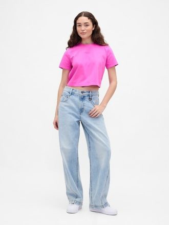 Gap × BÉIS Bio-Baumwolle VintageSoft Crop Graphic T-Shirt