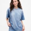 Gap × BÉIS Strick-Denim-Taschen-T-Shirt für Erwachsene Gap × BÉIS Strick-Denim-Taschen-T-Shirt für Erwachsene