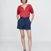 Gap × DÔEN – Hoch sitzende Jeansshorts mit Falten Gap × DÔEN – Hoch sitzende Jeansshorts mit Falten