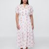 Gap × DÔEN – Midikleid mit Biesen und Blumenmuster Gap × DÔEN – Midikleid mit Biesen und Blumenmuster