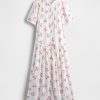 Gap × DÔEN – Midikleid mit Biesen und Blumenmuster Gap × DÔEN – Midikleid mit Biesen und Blumenmuster
