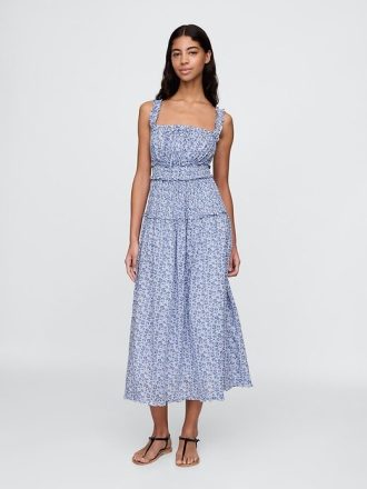Gap × DÔEN – Midikleid mit Blumenmuster
