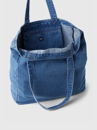 Gap – Denim-Tragetasche mit Bogenlogo