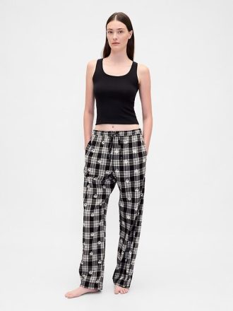 Gap × Disney – Flanell-Pyjamahose mit Totenkopfmotiv für Erwachsene „The Nightmare Before Christmas“ von Tim Burton