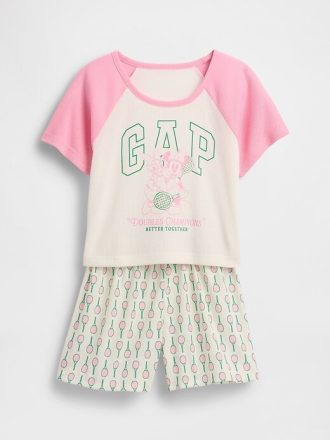 Gap × Disney Kinder-Pyjama-Shorts-Set aus recyceltem Material