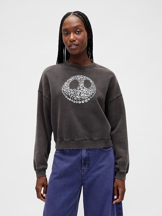 Gap × Disney – Schwerer Totenkopf-Sweatshirt „The Nightmare Before Christmas“ von Tim Burton Gap × Disney – Schwerer Totenkopf-Sweatshirt „The Nightmare Before Christmas“ von Tim Burton