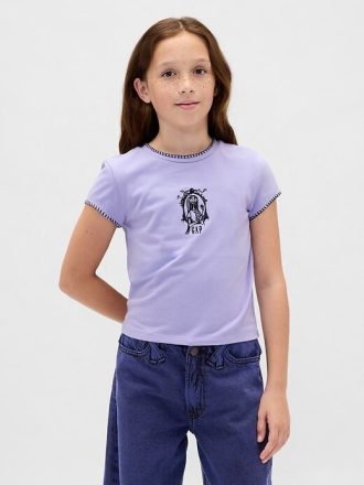 Gap × Disney Tim Burtons „The Nightmare Before Christmas“ Kinder-T-Shirt mit geschrumpfter Grafik