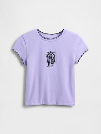 Gap × Disney Tim Burtons „The Nightmare Before Christmas“ Kinder-T-Shirt mit geschrumpfter Grafik