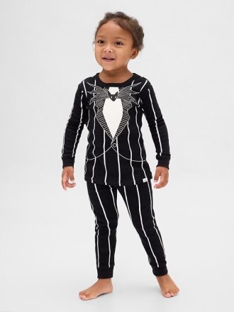 Gap × Disney Tim Burtons „The Nightmare Before Christmas“ Pyjama-Set aus Bio-Baumwolle für Babys und Kleinkinder