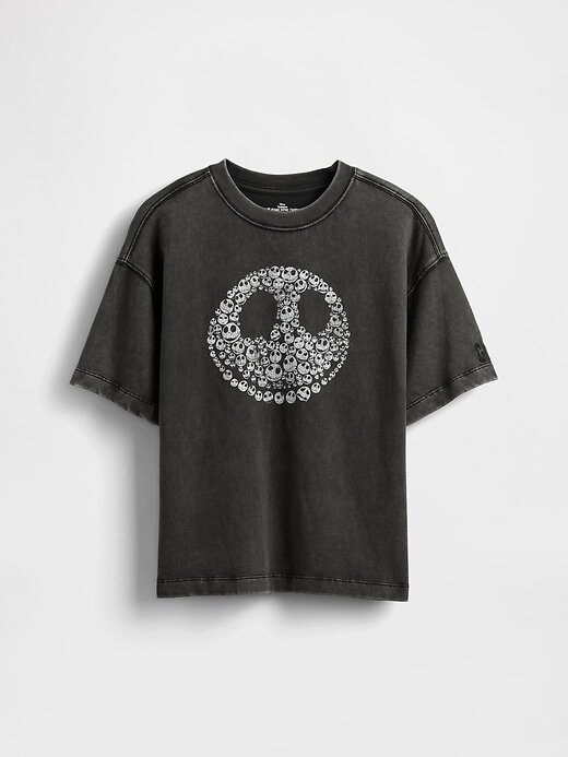 Gap × Disney Tim Burtons „The Nightmare Before Christmas“ Totenkopf-T-Shirt für Kinder Gap × Disney Tim Burtons „The Nightmare Before Christmas“ Totenkopf-T-Shirt für Kinder