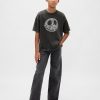 Gap × Disney Tim Burtons „The Nightmare Before Christmas“ Totenkopf-T-Shirt für Kinder Gap × Disney Tim Burtons „The Nightmare Before Christmas“ Totenkopf-T-Shirt für Kinder