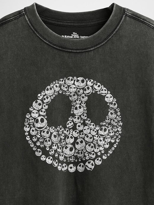 Gap × Disney Tim Burtons „The Nightmare Before Christmas“ Totenkopf-T-Shirt für Kinder Gap × Disney Tim Burtons „The Nightmare Before Christmas“ Totenkopf-T-Shirt für Kinder