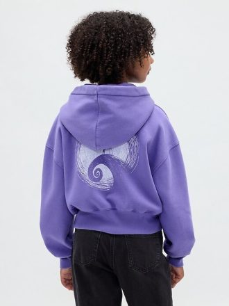 Gap × Disney Tim Burtons „The Nightmare Before Christmas“ VintageSoft Crop Hoodie für Kinder