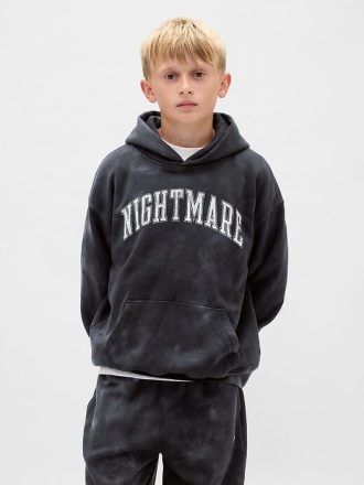 Gap × Disney Tim Burtons „The Nightmare Before Christmas“ VintageSoft-Kapuzenpullover mit Grafik für Kinder