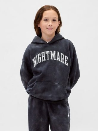 Gap × Disney Tim Burtons „The Nightmare Before Christmas“ VintageSoft-Kapuzenpullover mit Grafik für Kinder