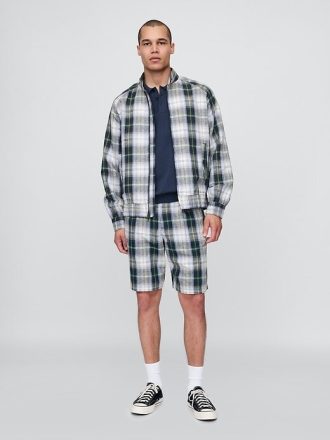Gap × Malbon 9,5″ Plissee-Baggy-Shorts