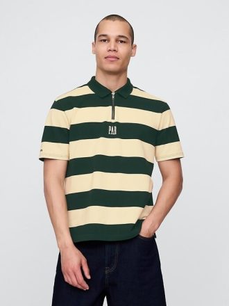 Gap × Malbon – Gestreiftes Poloshirt mit Logo