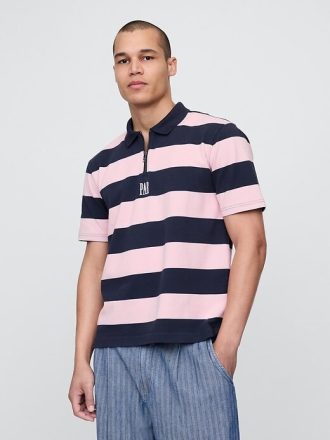 Gap × Malbon – Gestreiftes Poloshirt mit Logo