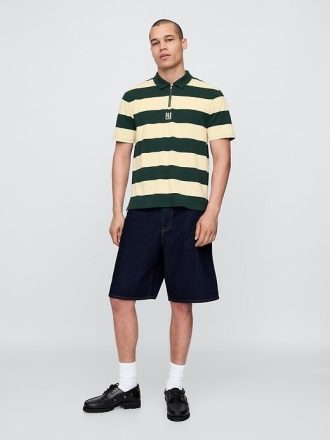 Gap × Malbon – Gestreiftes Poloshirt mit Logo