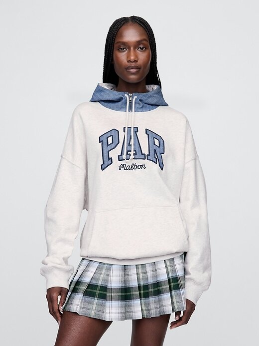 Gap × Malbon Schwerer French Terry-Hoodie für Erwachsene mit Logo Gap × Malbon Schwerer French Terry-Hoodie für Erwachsene mit Logo