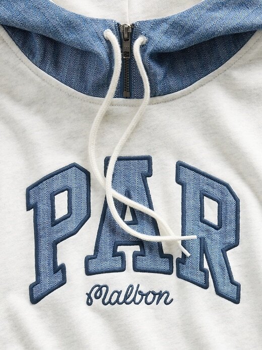 Gap × Malbon Schwerer French Terry-Hoodie für Erwachsene mit Logo Gap × Malbon Schwerer French Terry-Hoodie für Erwachsene mit Logo