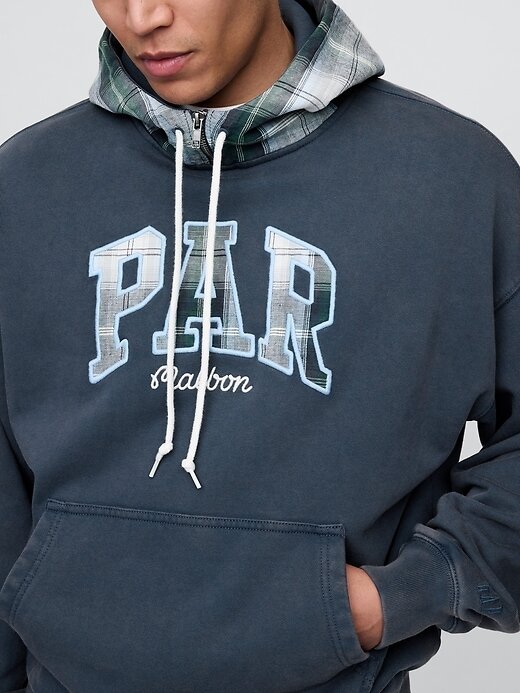 Gap × Malbon Schwerer French Terry-Hoodie für Erwachsene mit Logo Gap × Malbon Schwerer French Terry-Hoodie für Erwachsene mit Logo