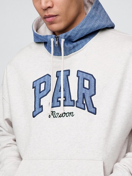 Gap × Malbon Schwerer French Terry-Hoodie für Erwachsene mit Logo Gap × Malbon Schwerer French Terry-Hoodie für Erwachsene mit Logo