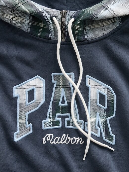 Gap × Malbon Schwerer French Terry-Hoodie für Erwachsene mit Logo Gap × Malbon Schwerer French Terry-Hoodie für Erwachsene mit Logo