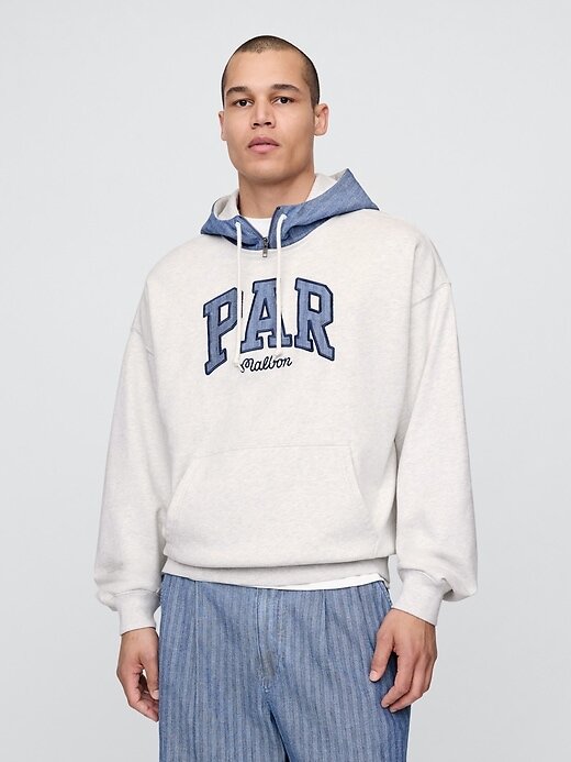 Gap × Malbon Schwerer French Terry-Hoodie für Erwachsene mit Logo Gap × Malbon Schwerer French Terry-Hoodie für Erwachsene mit Logo