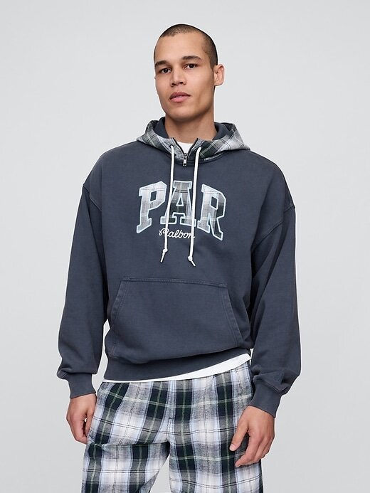 Gap × Malbon Schwerer French Terry-Hoodie für Erwachsene mit Logo Gap × Malbon Schwerer French Terry-Hoodie für Erwachsene mit Logo