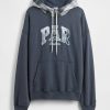 Gap × Malbon Schwerer French Terry-Hoodie für Erwachsene mit Logo Gap × Malbon Schwerer French Terry-Hoodie für Erwachsene mit Logo