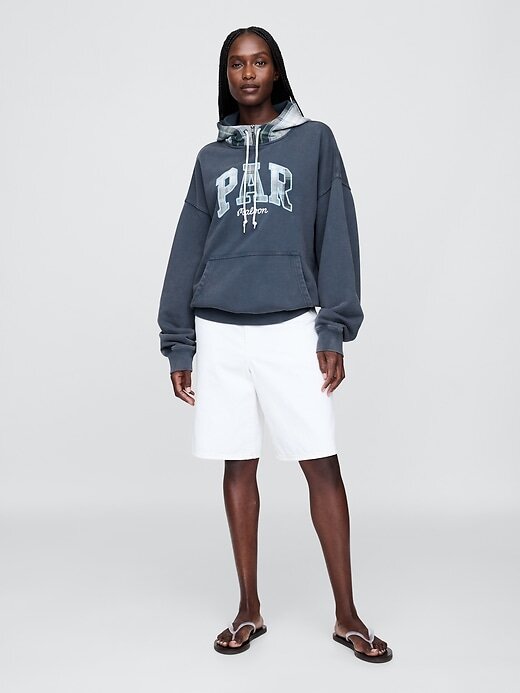 Gap × Malbon Schwerer French Terry-Hoodie für Erwachsene mit Logo Gap × Malbon Schwerer French Terry-Hoodie für Erwachsene mit Logo