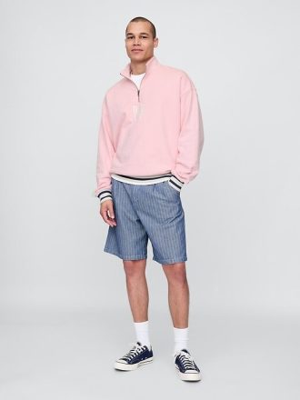 Gap × Malbon Schwerer Pullover mit Viertelreißverschluss und Logo