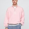 Gap × Malbon Schwerer Pullover mit Viertelreißverschluss und Logo Gap × Malbon Schwerer Pullover mit Viertelreißverschluss und Logo