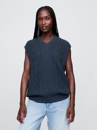 Gap × Malbon Zopfmuster-Pulloverweste