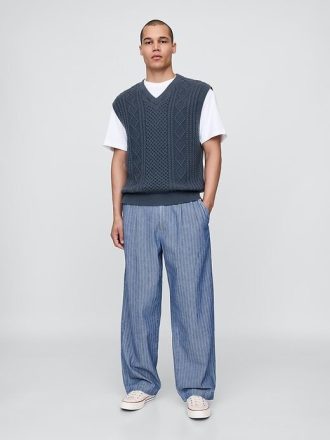 Gap × Malbon Zopfmuster-Pulloverweste