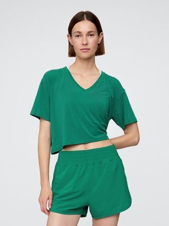 GapFit Breathe – Kurzes T-Shirt mit V-Ausschnitt