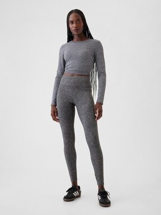 GapFit – Glatte Jersey-Leggings mit hohem Bund