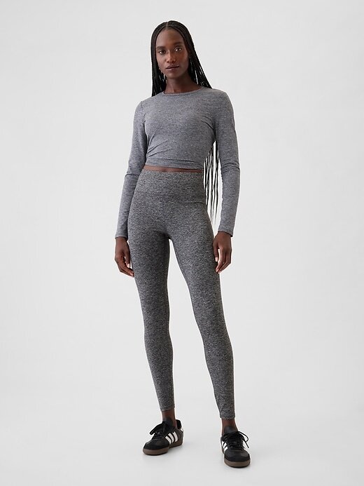 GapFit – Glatte Jersey-Leggings mit hohem Bund GapFit – Glatte Jersey-Leggings mit hohem Bund