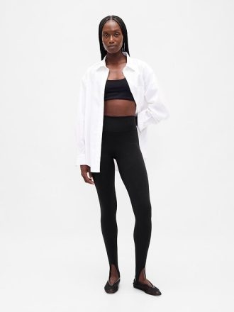 GapFit – Glatte Leggings mit hohem Bund und Steg