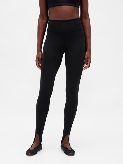 GapFit – Glatte Leggings mit hohem Bund und Steg GapFit – Glatte Leggings mit hohem Bund und Steg