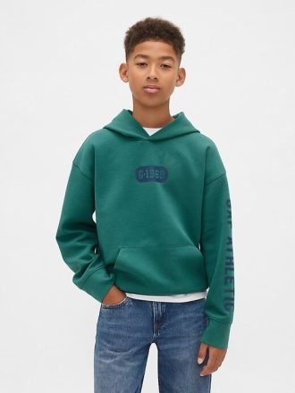 GapFit Tech Quick-Dry Logo-Hoodie für Kinder