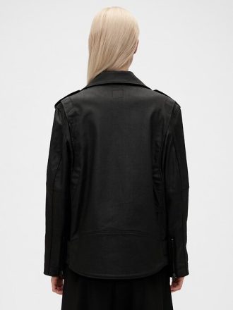GapStudio – Beschichtete Jeans-Motorradjacke