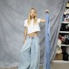 GapStudio – Drapierte Jeanshose mit hohem Bund GapStudio – Drapierte Jeanshose mit hohem Bund