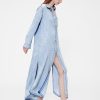 GapStudio – Drapiertes Jeanshemdkleid