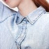 GapStudio – Drapiertes Jeanshemdkleid
