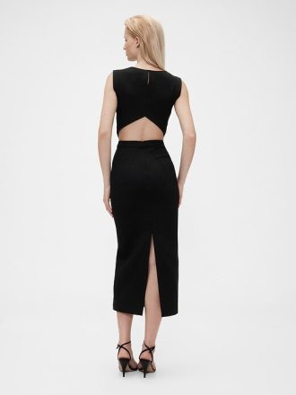 GapStudio – Jersey-Midikleid mit Cut-outs
