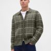 Gebürsteter karierter Pullover mit Reißverschluss Gebürsteter karierter Pullover mit Reißverschluss