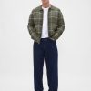 Gebürsteter karierter Pullover mit Reißverschluss Gebürsteter karierter Pullover mit Reißverschluss